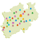 NRW Karte mit den Standorten der Netzwerke